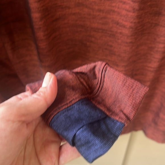 Bombas Men's L Merino Wool Blend Crew Neck Long Sleeve Base Layer T-Shirt Rust - Picture 4 of 6